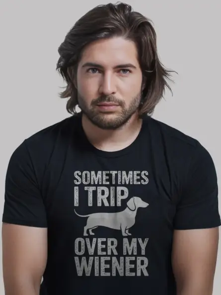 Hilarious Wiener Dog Shirt – Sometimes I Trip Over My Wiener - Image 3