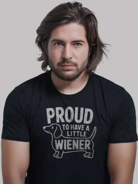 Vintage Wiener Dog Shirt – Proud to Have a Little Wiener Tee - Image 3