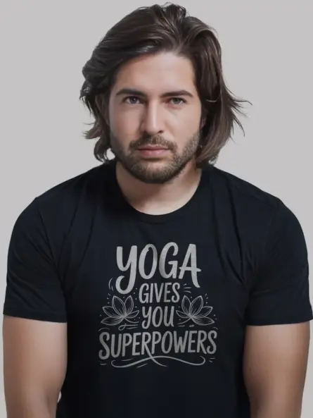 Empowering Yoga Gives You Superpowers T-Shirt - Image 3