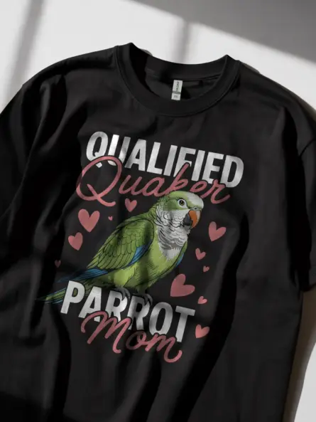 Qualified Quaker Parrot Mom T-Shirt - Image 5