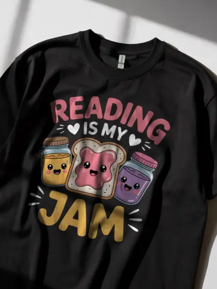 Reading Is My Jam Shirt – Adorable Pun Tee for Book Lovers - Image 2