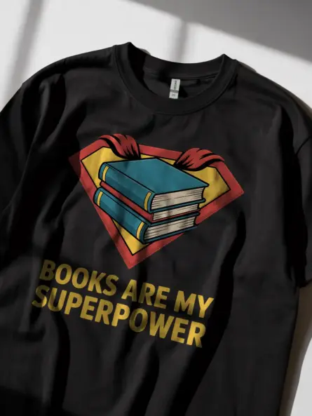 Reading Is My Superpower T-Shirt – Bold Comic Style for Book Lovers - Image 2