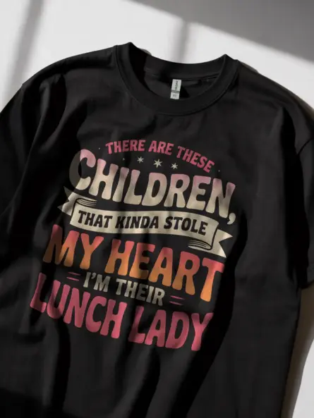Retro Lunch Lady T-Shirt with Heartfelt Quote - Image 2