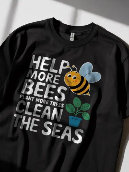 Help Save the Bees Shirt – Eco Friendly Tee for Nature Lovers - Image 2