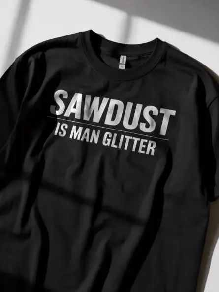 Sawdust Is Man Glitter T-Shirt – Funny Carpenter Gift Tee - Image 5