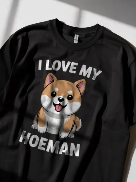 Adorable Shiba Inu T Shirt – Funny “I Love My Hoeman” Dog Lover Tee - Image 2