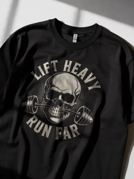 Skull Barbell Hybrid Athlete T-Shirt for CrossFit & Lifters - Image 3