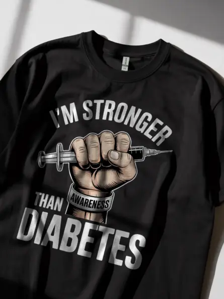 Stronger Than Diabetes Shirt – Bold Awareness Tee for Fighters & Survivors - Image 2