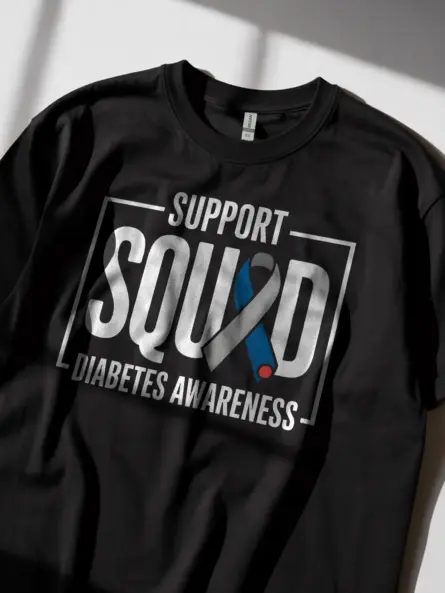Support Squad Diabetes Shirt – Powerful Awareness Ribbon Tee - Image 5