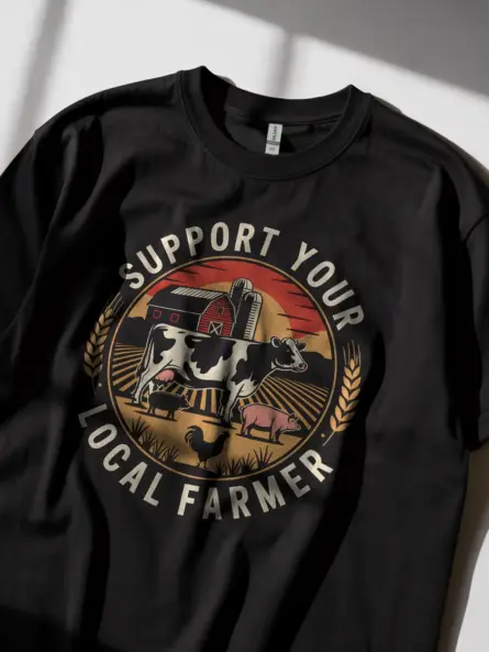 Support Your Local Farmer T-Shirt - Image 3