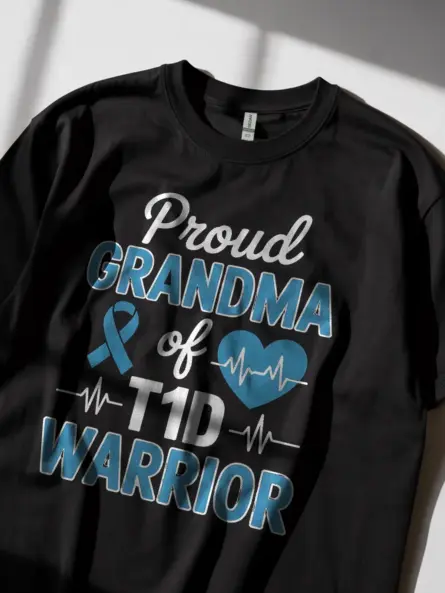 T1D Grandma Shirt – Proud Diabetes Warrior Support Tee for Grandmothers - Image 5
