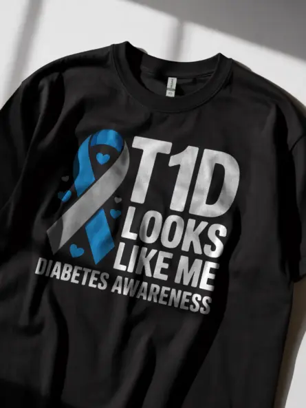 T1D Looks Like Me Shirt – Bold Diabetes Awareness Power Tee - Image 2