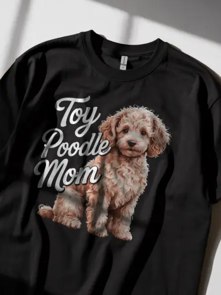 Toy Poodle Mom Shirt – Elegant Apricot Dog Lover Tee - Image 3