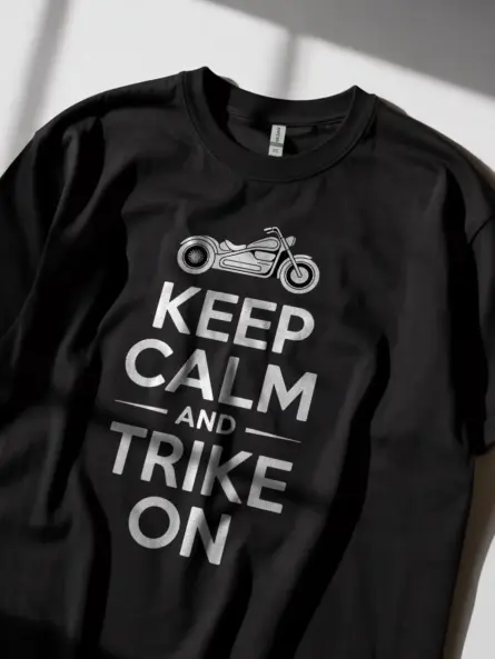 Bold Trike Motorcycle T-Shirt – Keep Calm Rider Club Tee - Image 2