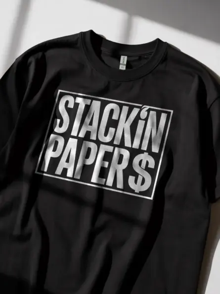 Stackin Papers Urban Money Graphic T-Shirt - Image 4