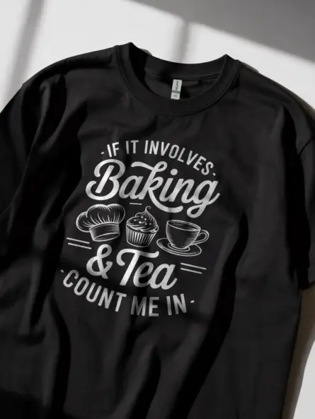 Vintage Baking and Tea T-Shirt for Cozy Cooks - Image 2