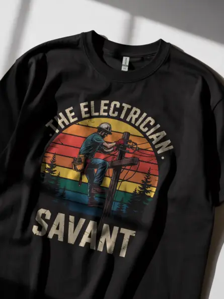Vintage Electrician T-Shirt – The Electrician Savant Tee - Image 2