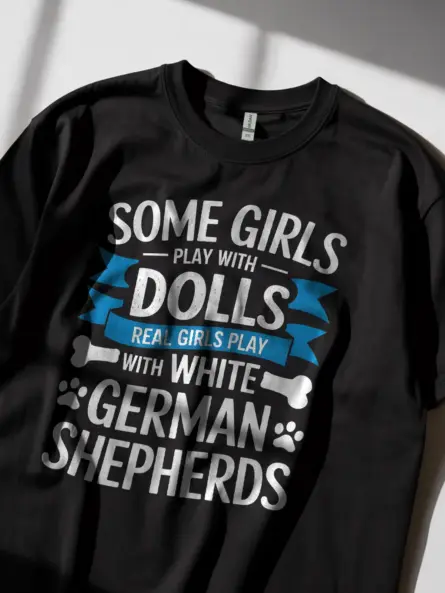 White German Shepherd Shirt for Women – Real Girls Play Tee - Image 11