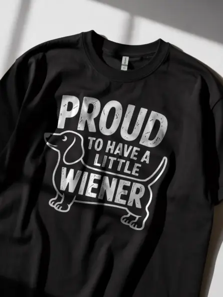 Vintage Wiener Dog Shirt – Proud to Have a Little Wiener Tee - Image 2