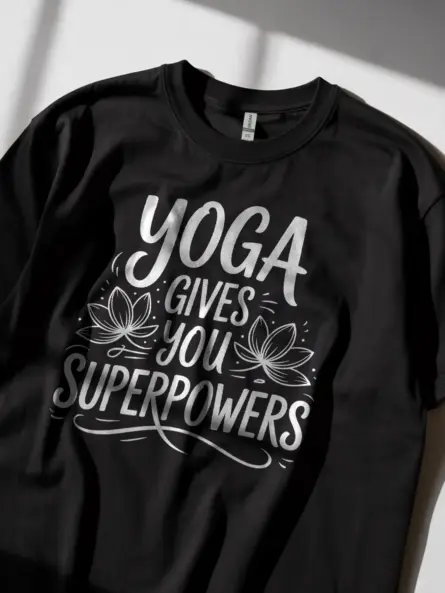 Empowering Yoga Gives You Superpowers T-Shirt - Image 2