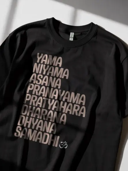 Powerful Eight Limbs of Yoga T-Shirt for Spiritual Teachers - Image 2