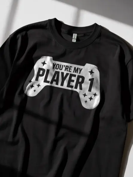 You're My Player 1 Gamer Couple Player 1 T-Shirt - Image 5