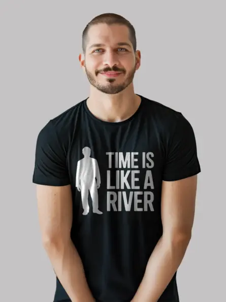Time Is Like a River T-Shirt for Philosophy Lovers - Image 3