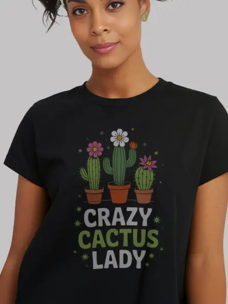 Crazy Cactus Lady T-Shirt - Image 2