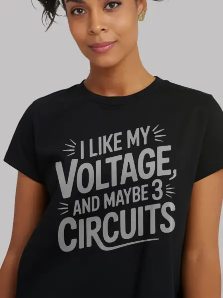 Voltage Humor Shirt for Electricians & STEM Nerds - Image 3