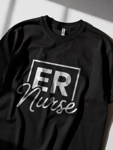 Black Lifestyle ER Nurse Shirt for Night Shift Staff