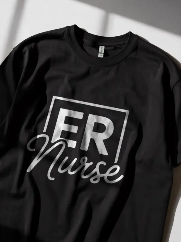 Black Lifestyle ER Nurse Shirt for Night Shift Staff