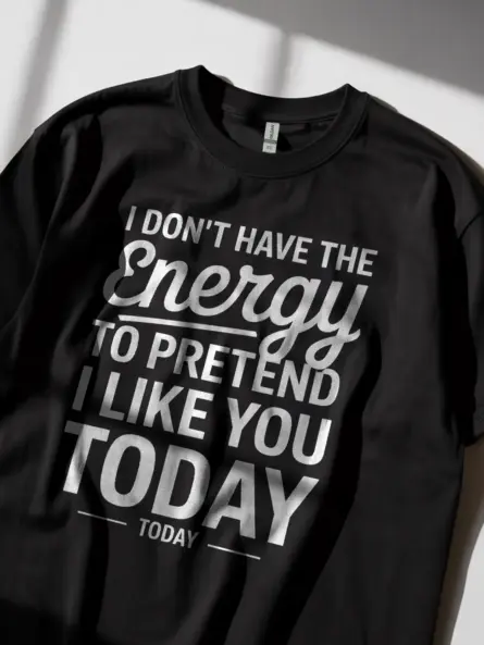 Lifestyle shot black anti-social quote shirt for millennials