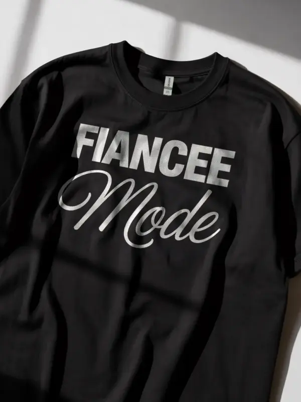 black fiancee mode t-shirt for engaged women