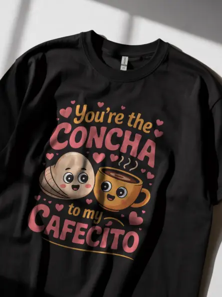 Black Concha to My Cafecito Shirt concha to my cafecito shirt