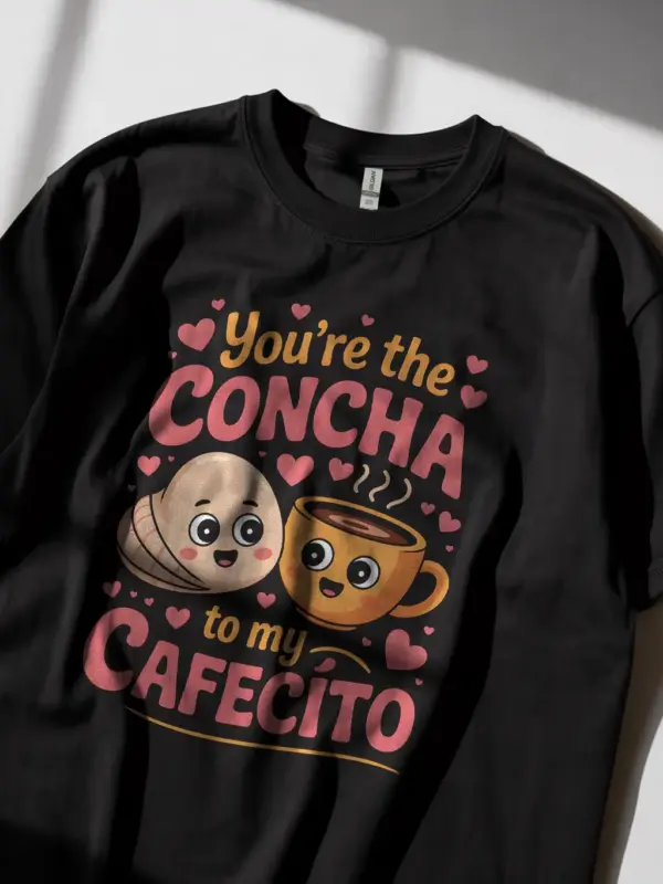 Black Concha to My Cafecito Shirt concha to my cafecito shirt