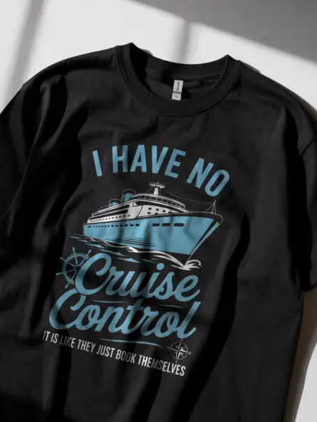 Black Shirt worn by couple on vacation, cruise couple t-shirt, lifestyle shot