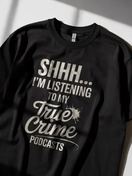 Black Shirt-Crime Podcast Fan Tee - true crime podcast t-shirt