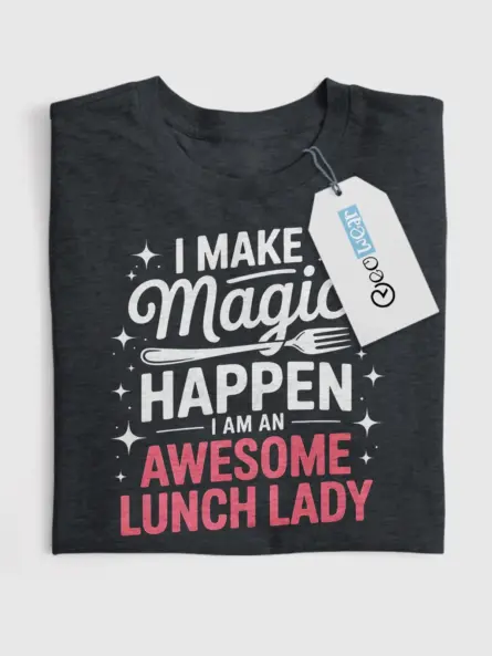 Awesome Lunch Lady T-Shirt for School Staff - Image 4