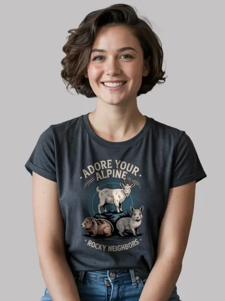 Adore Your Alpine Rocky Neighbors Alpine Animal T-Shirt - Image 6