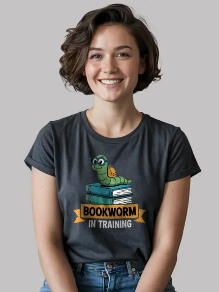 Bookworm Tee – Cute In Training Tee for Kids Who Love Reading - Image 6