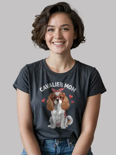 Trendy Cavalier Mom T-Shirt for Dog Lovers - Image 6