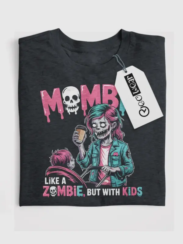Dark Heather – Grunge style Halloween shirt – mombie t-shirt for moms
