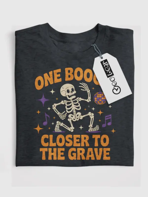 dark heather – musical grave Halloween design – stay spooky t-shirt
