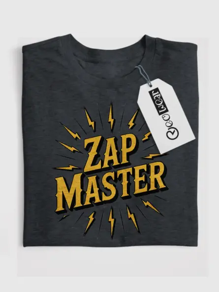 Master Electrician T-Shirt – Vintage Zap Master Graphic Tee - Image 4
