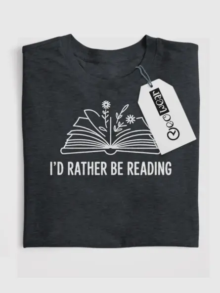 Minimalist Book Lover T-Shirt for Women - Image 7