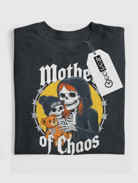 Mother of Chaos Gothic Mom Skeleton T-Shirt - Image 10