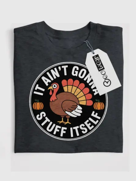 Ain’t Gonna Stuff Itself Shirt – Bold and Funny Turkey Tee - Image 4