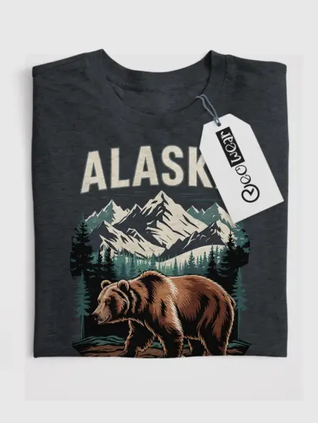 Alaska Grizzly Bear T-Shirt for Wilderness Adventure - Image 4