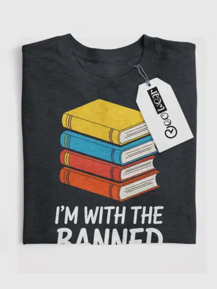 Bold Banned Books Shirt – Vintage Reader Humor Tee for Book Lovers - Image 4