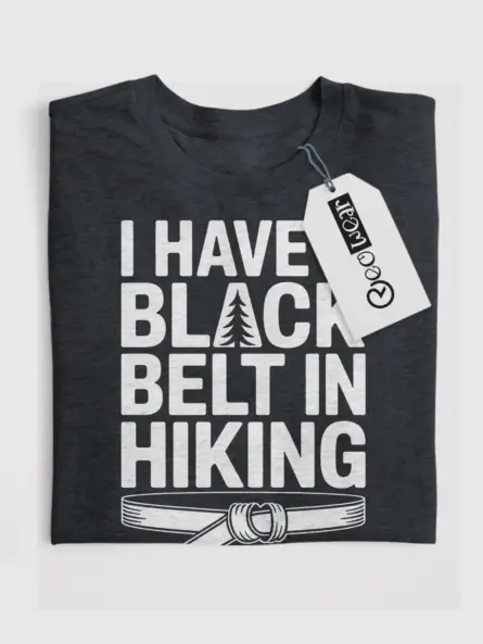 Black Belt in Hiking Shirt – Bold Graphic Tee for Trail Ninjas - Image 4